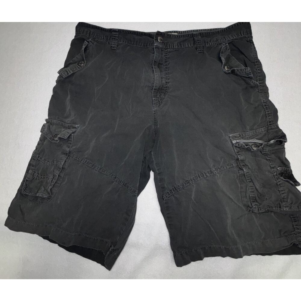 Mountain Haze Cargo Shorts Men's Gray Size 36 100% Cotton Relaxed Fit